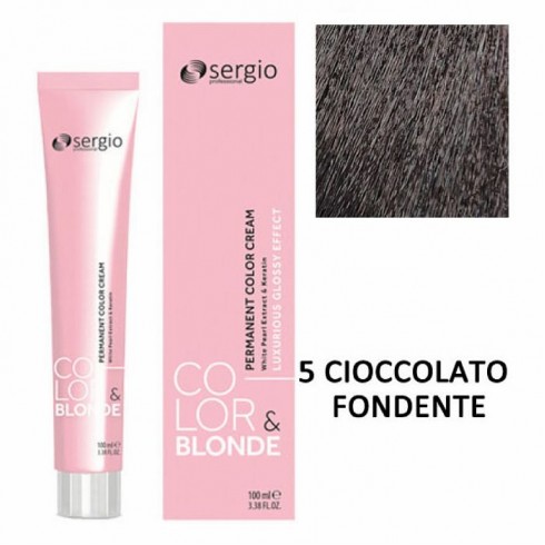 Крем-краска COLOR&BLONDE sergio professional ТОН 5 cioccolato fondente 100мл
